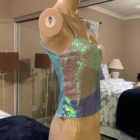 Sequined tank top - Picture 3 of 4